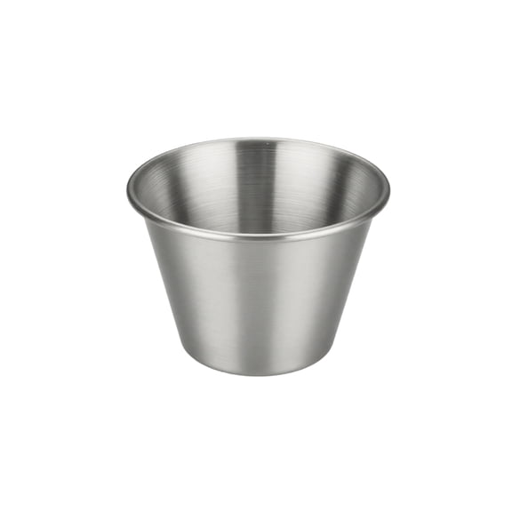 Silver 2.5 oz Mini Ramekins, 304 Stainless Steel Dipping Sauce Bowl, Classic Round Mini Cup for Restaurant and Daily Use, 1-Pack