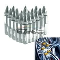 thumbnail image 1 of Silver 20 PCS M12X1.25 Lug Nuts Spiked Extended Tuner Aluminum Wheels Rims Cap Mi2KA, 1 of 5