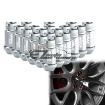 Silver 20 PCS M12X1.5mm Screw Lug Nuts Short Tuner Aluminum Wheels Rims Cap WN01 Mi2KA