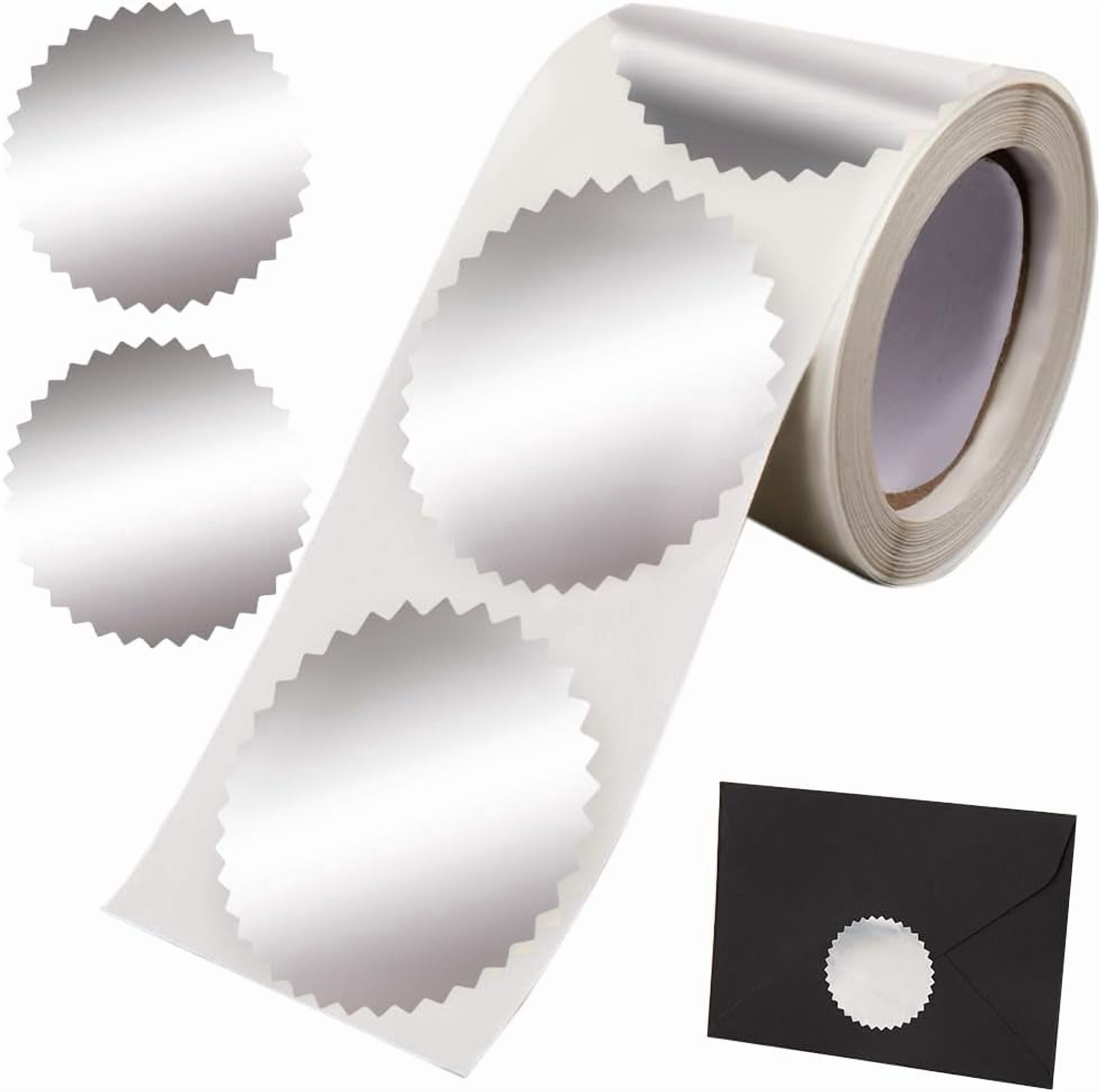Sticker On Silver Wrapper Silver 250pcs Silver Envelope Seals Stickers - Metallic Serrated Edge 2 ...