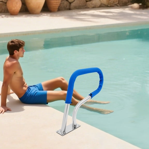 Silver 264.55lbs Load-bearing Pool Rail Pool Railing Rustproof Pool Handrail Humanized Swimming Pool Handrail