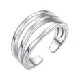 Silver 3 Adjustable Toe Band Ring Adjustable Opening Foot Ring Opening