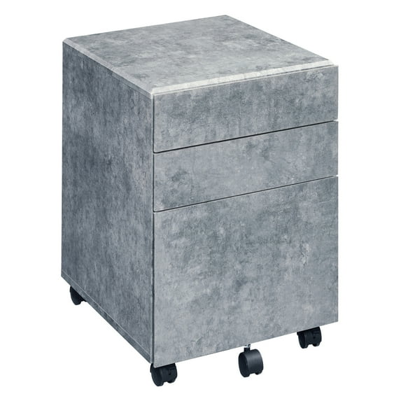 Silver 3-Drawer File Cabinet