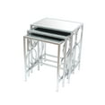 thumbnail image 1 of Silver 3 Piece Nesting Table Set, 1 of 2