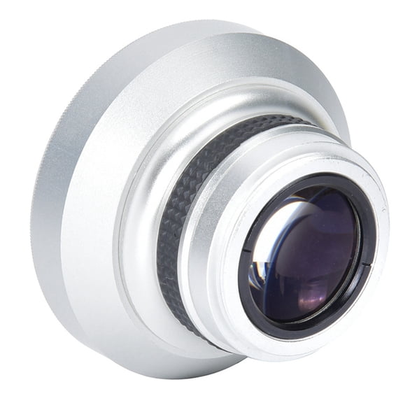 Silver 37mm 0.25X Super Fisheye Lens Universal Fit, 180 Wide Angle HD Optics for 37mm Cameras, Anti-Reflective Coating
