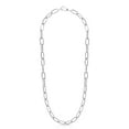 thumbnail image 1 of JewelStop Sterling Silver 38" with Rhodium Finish 6.5mm Polished Paperclip Necklace with Lobster Clasp - 25.2gr., 1 of 2