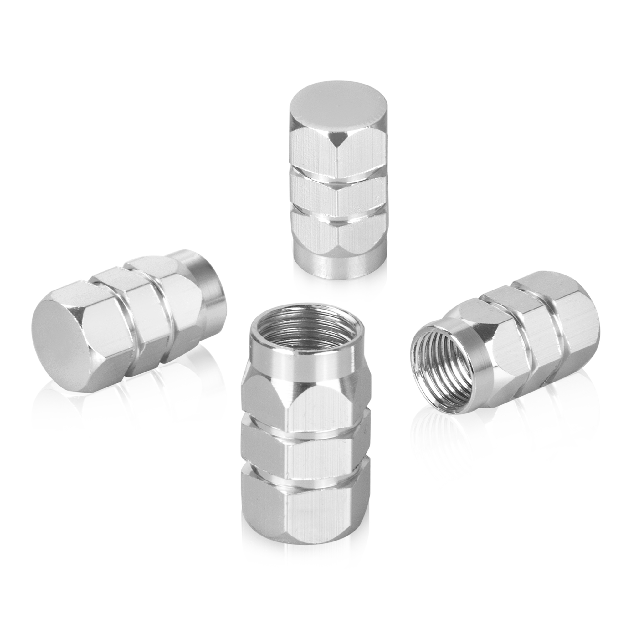 Bundle Pack! 50 Black Aluminum Tire Valve Stem Caps – Universal Fit For Car, Truck & SUV – SHENKENUO