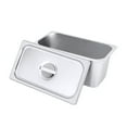 thumbnail image 1 of Silver 4 Pack 6" Deep 1/3 Size Stainless Steel Steam Table Pans W/ Lids Hotel Food Prep Pans, 1 of 8