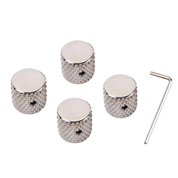 Silver 4 Pack Volume Control Knob Tone Knob Flat Control Knob Guitar Control Knob Guit y10463