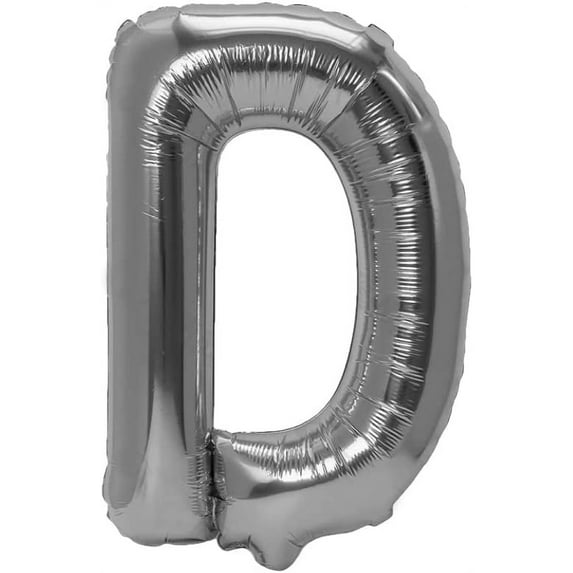 Silver 40 Inch Foil Letter Balloon - Stunning Decor for Unforgettable Celebrations (D)