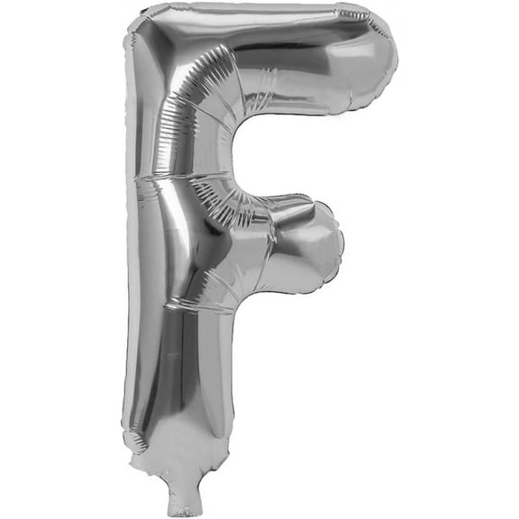 Silver 40 Inch Foil Letter Balloon - Stunning Decor for Unforgettable Celebrations (F)