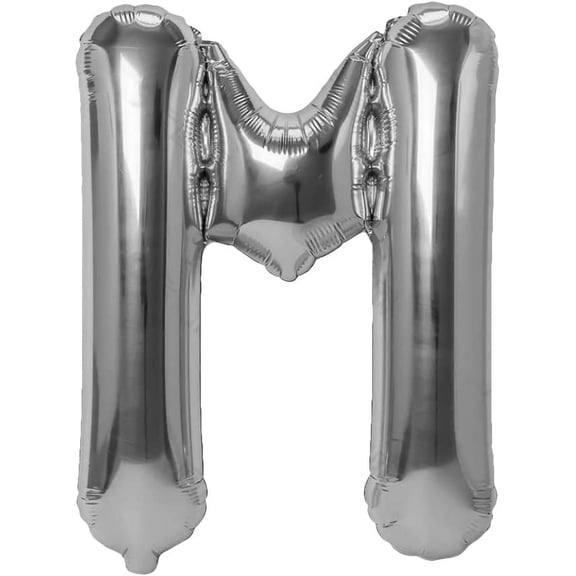 Silver 40 Inch Foil Letter Balloon - Stunning Decor for Unforgettable Celebrations (M)
