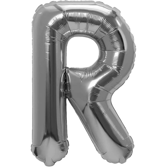 Silver 40 Inch Foil Letter Balloon - Stunning Decor for Unforgettable Celebrations (R)