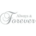 thumbnail image 1 of Silver 44" x 16" Decaltor Always And Forever sty3 Quotes Sayings Words Art Decor Lettering Vinyl Wall Art Inspirational Uplifting, 1 of 1