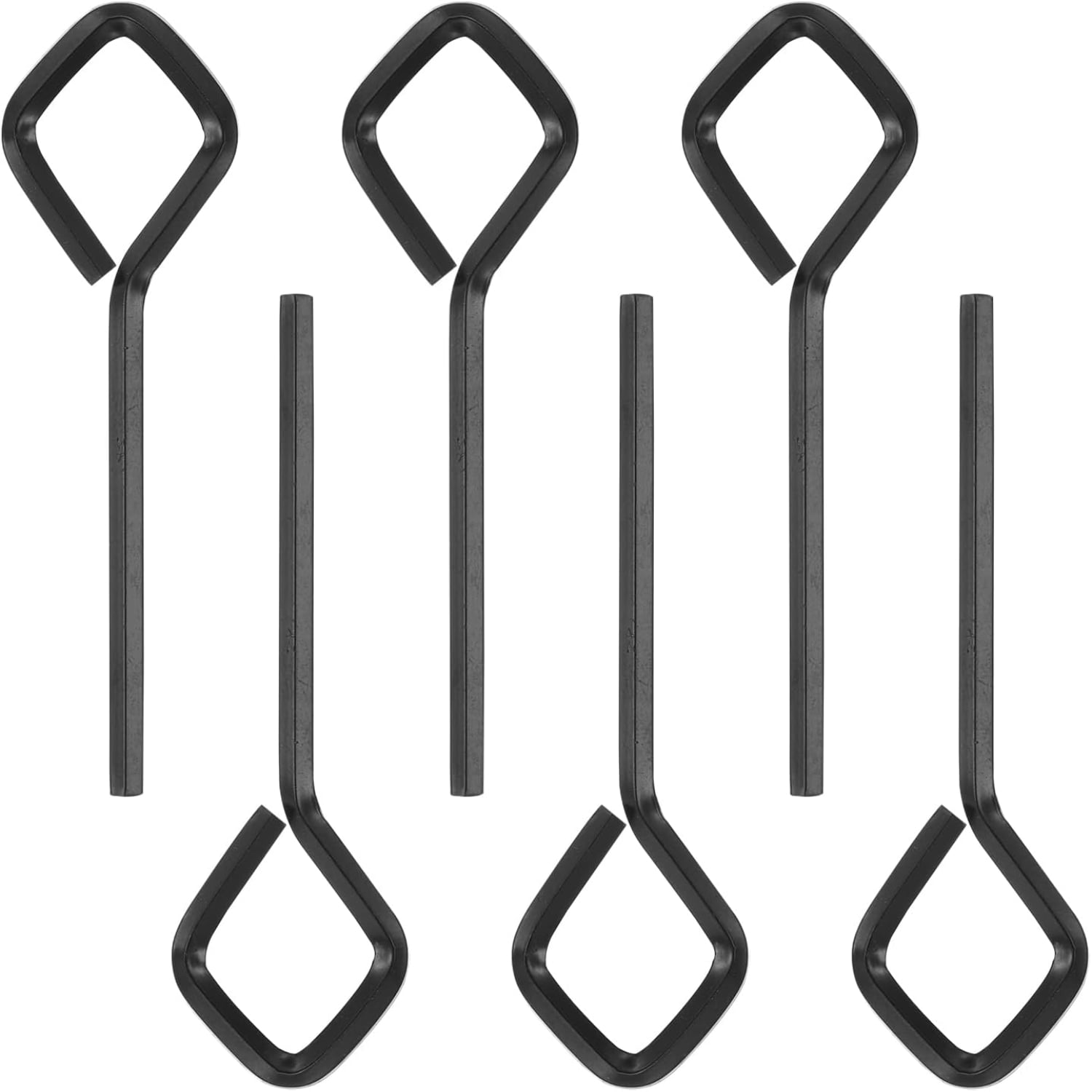 Silver 5/32” Standard Hex Dogging Key with 6 Pack Solid Steel Wrench