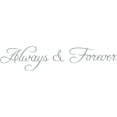 thumbnail image 1 of Silver 69" x 15" Decaltor ALWAYS & FOREVER Quotes Sayings Words Art Decor Lettering Vinyl Wall Art Inspirational Uplifting, 1 of 1