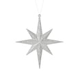 thumbnail image 1 of Silver 8‑Pointed Star Christmas Tree Hanging Ornament, Holiday Decoration, 1 of 6