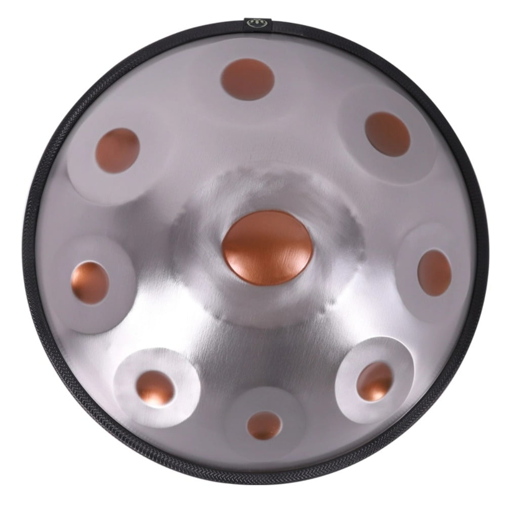 Silver 9-Tone 18” Handpan Drum Professional Percussion for Meditation & Performance – Easy-to-Play for Beginners & Enthusiasts