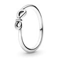 thumbnail image 1 of Womens 925 Silver Ring with Crown Daisy Design Double Ring Blue Earth and Moon Eternal Symbol Inlaid Gems Ring for Her Fashion Jewelry Gift, 1 of 3