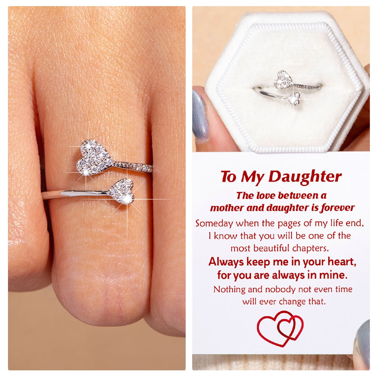 Silver 925 Simple Minimalist Heart Finger Rings for Women Wedding Engagement Statement Jewelry