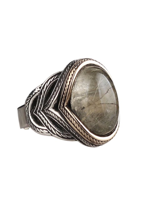 Silver 925k Mens Ring,Handmade Mens Ring,Natural Labradorite Stone,Jewelry Gift (9)