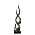 thumbnail image 1 of Nifao Silver Abstract Intertwined Resin Statue on Marble Base – Resin Statue on Marble Base, Modern Art Decor, 9"L x 7"W x 38"H, 1 of 10