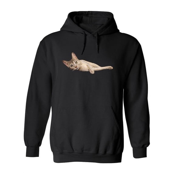 Silver Abyssinian Laying Down Hoodie Women -Image by Shutterstock, Female 3X-Large
