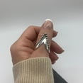 thumbnail image 1 of Silver Adjustable Ring | Chunky Boho Thumb Ring With Open Band & Durable Finish Mothers Day Gift by, 1 of 1