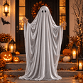 thumbnail image 1 of Silver Adult Ghost Costume, Classic Ghost Sheet Costume with Eye Holes, Lightweight Full Body Halloween Ghost Costume for Group Party Cosplay, 1 of 8