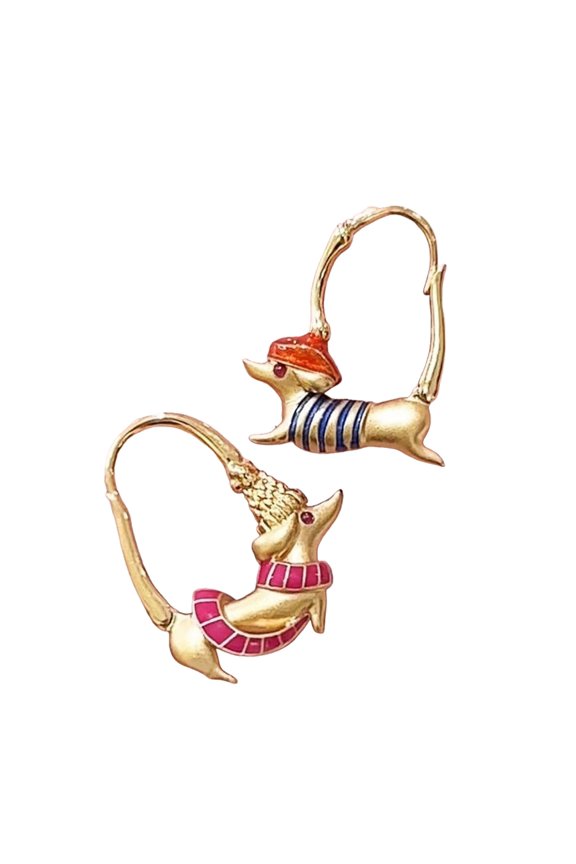 Silver Alloy Dog Shaped Earrings Irritating Resistant Comfortable Wear Ear Studs Versatile Style For Multiple Occasions