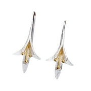YIWULA Silver Alloy Long Flower Earrings For Women Elegant Lady New Design Fashion Jewelry