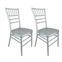 Silver Aluminum Chiavari Chair by Chivari, 2 Chair Bundle by Chivari