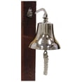 thumbnail image 1 of Silver Aluminum Ship Bell with Rope, 7", 1 of 2