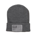 thumbnail image 1 of Silver American Flag Embroidered Beanie - Grey OSFM, 1 of 5