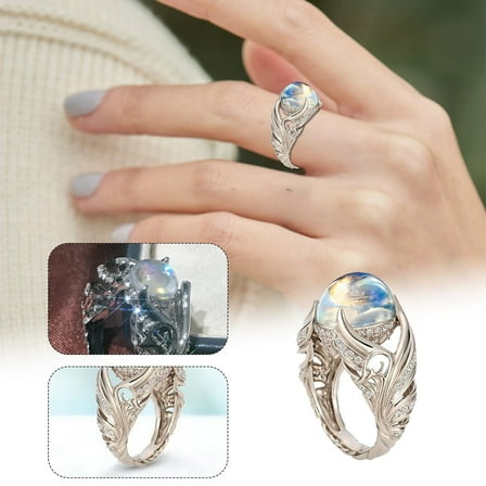 Silver Angel Ring Elegant Wedding Band Engagement Jewelry for Women Stylish Accessory