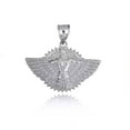 thumbnail image 1 of Silver Ashur Assyrian Chief God of War Winged Sun Disc Pendant Necklace (Pendant only), 1 of 4