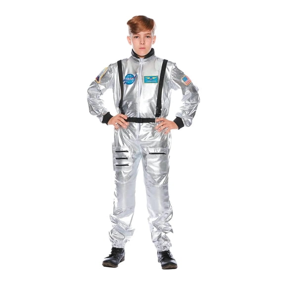 Underwraps Silver Astronaut Child Costume Medium Unisex