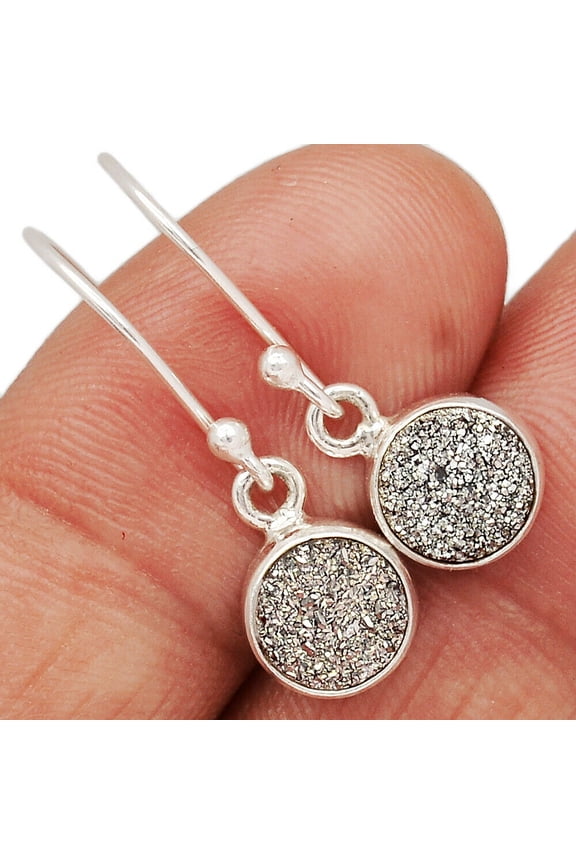 Silver Aura Druzy 925 Sterling Silver Earring XGB Jewelry BE36431