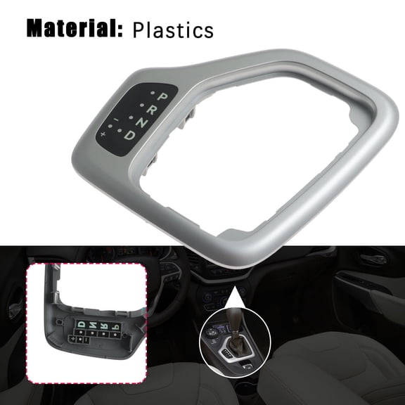 Silver Automatic Transmission Shift Indicator Bezel Fit for Jeep Cherokee