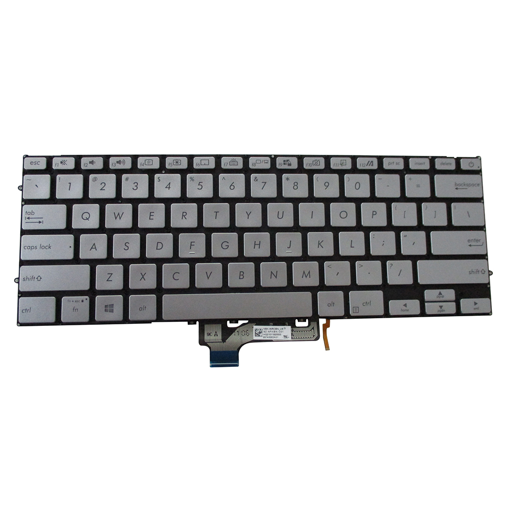 Silver Backlit Keyboard for Asus VivoBook S14 S431 Laptops - image 1 of 1