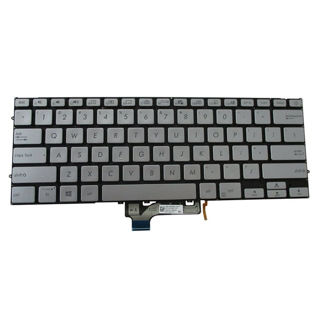 Silver Backlit Keyboard for Asus VivoBook S14 S431 Laptops