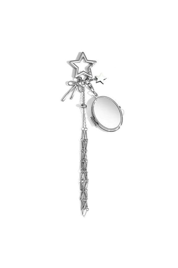 Silver Bag Alloy Luggage Charm, Heart Locket Design, Multi-Functional (Keychain, Lipstick Organizer), Fade-Resistant Plating, Portable & Stylish