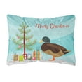 thumbnail image 1 of Silver Bantam Duck Christmas Canvas Fabric Decorative Pillow, 1 of 3