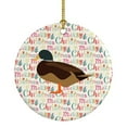 thumbnail image 1 of Silver Bantam Duck Christmas Ceramic Ornament 2.8 in x 2.8 in, 1 of 3