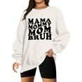 thumbnail image 1 of Silver Basic Baggy Hoodie Women Y2K Mama Mommy Prints Funny Long Sleeve Sweatshirt Oversized Sweatshirt Women S,White-1, 1 of 1