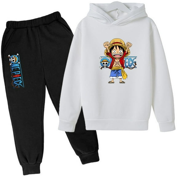 Silver Basic Boys Fashion One Piece Hoodie Set For Boys&Girls Captain Print Hoodie Pants Teenagers 100,BAIHEI-1