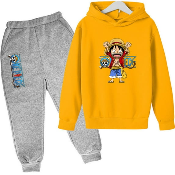 Silver Basic Boys Fashion One Piece Hoodie Set For Boys&Girls Captain Print Hoodie Pants Teenagers 130,HUANGHUI-1