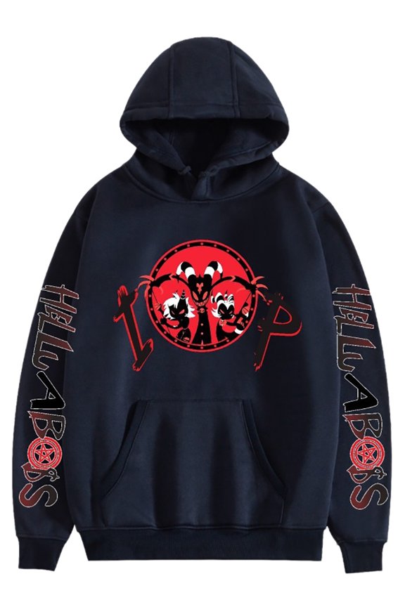 Extremely evil Hell's Princess Unisex Vaggie Casual Sweatshirts Role Playing Hoodies Women Kawaii Pullover L,ZQ-1