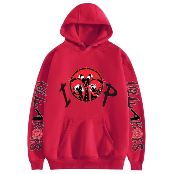 Silver Basic Extremely evil Hell's Princess Unisex Vaggie Casual Sweatshirts Role Playing Hoodies Women Kawaii Pullover XS,Red-1