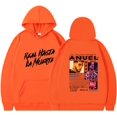 thumbnail image 1 of Silver Basic Hip Hop Fashion Pullover Anuel Printed Oversize Hoodie Street Wear M,OrangeBlack-1, 1 of 1